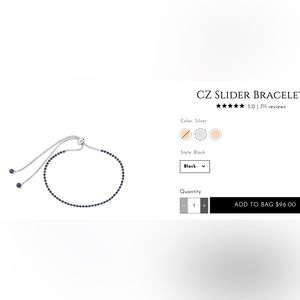 Sterling Forever CZ Slider Bracelet